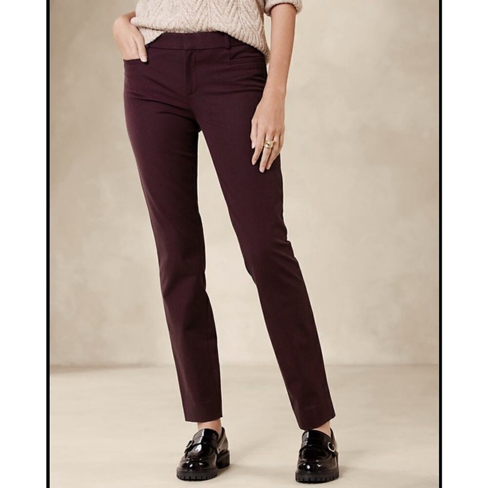 Banana Republic Sloan Fit Purple Chino Pants Women Size 0
